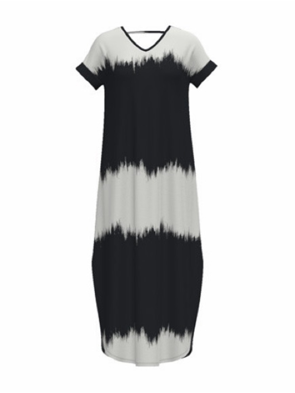 Lularoe Black and White Tie-Dye Maxi Dress